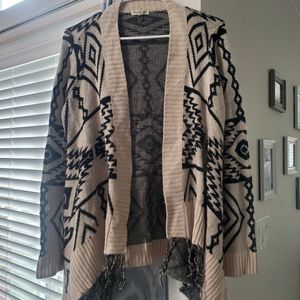 tribal pattern womens cardigan M/L